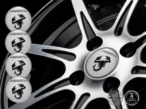 Fiat Abarth Domed Emblem Design Resin Wheel Logos